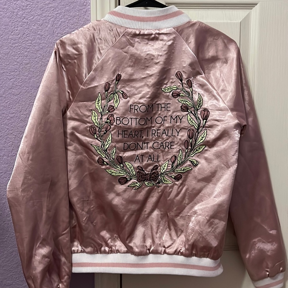 Jac Vanek embroidered satin bomber